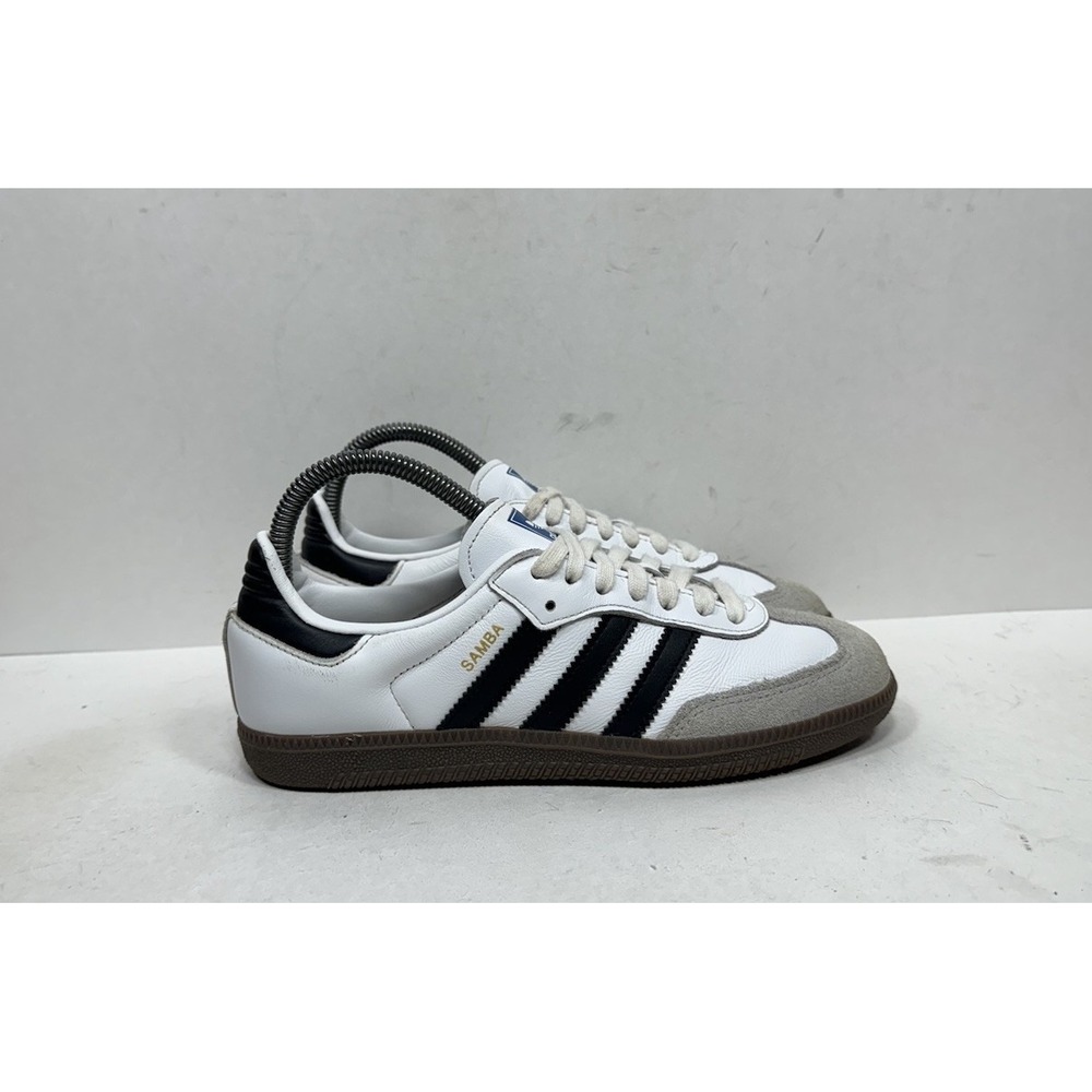 Adidas Samba Shoes Womens Size 6 White Leather Low Top Sneakers IG9030
